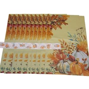 AUTUMN POLYMAILERS 10"x13"‎ Set of 10 Fall Pumpkins With 10 Matching Stickers